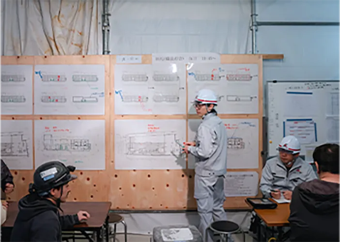 出勤・朝礼（現場）